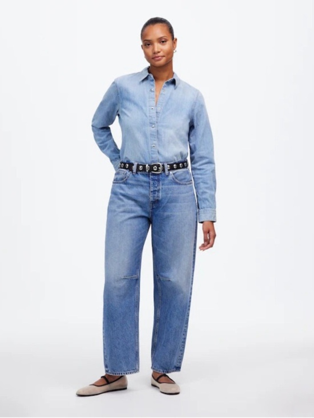 Madewell Petite Curvy Darted Barrel Jean